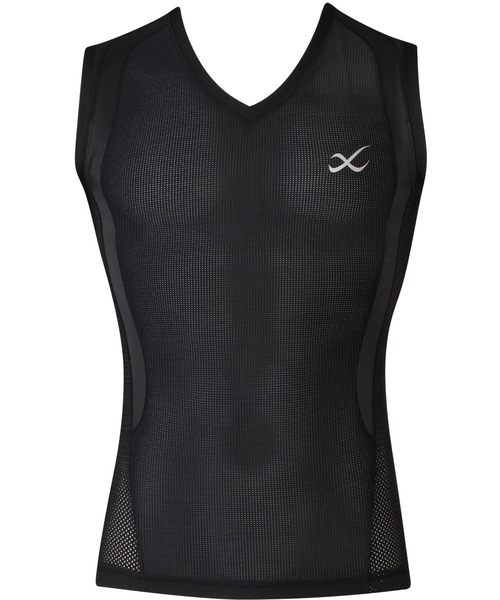 CW-X(シーダブリューエックス)の「「JYURYU TOP」 機能性トップス ノースリーブ メッシュ(Tシャツ/カットソー・メンズ・シルバーグレー/ブラック/アイボリー・M/L)」の12枚目の写真