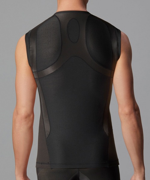 CW-X(シーダブリューエックス)の「「JYURYU TOP」 機能性トップス ノースリーブ メッシュ(Tシャツ/カットソー・メンズ・シルバーグレー/ブラック/アイボリー・M/L)」の11枚目の写真