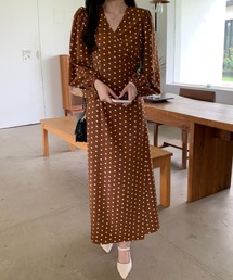 カシュクール」に該当するワンピース/ドレス（ドット柄