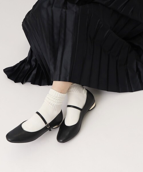 ESPERANZA（エスペランサ）の「◆【日本製】ワンストラップカンフーシューズ（パンプス・レディース・ブラック/アイボリー/アイボリー系8/ブラック系8・M/L/LL/S）」の2枚目の写真