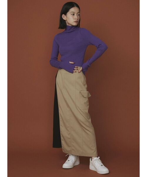 COTORICA（コトリカ）の「リブプチハイネックニット（ニット/セーター・レディース・ブラック/パープル/ピンク/ブルー/グリーン/アイボリー・FREE）」の22枚目の写真