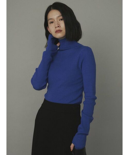 COTORICA（コトリカ）の「リブプチハイネックニット（ニット/セーター・レディース・ブラック/パープル/ピンク/ブルー/グリーン/アイボリー・FREE）」の10枚目の写真