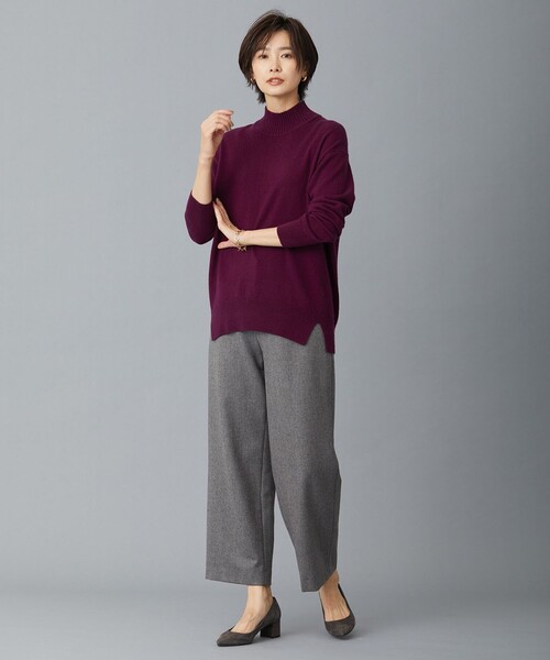 J.PRESS(ジェイプレス)の「クラシカルツイード&ヘリンボン セミワイド パンツ(その他パンツ・レディース・ブラウン系5/ブラック系5/グレー系5・7/9/11/13)」の10枚目の写真
