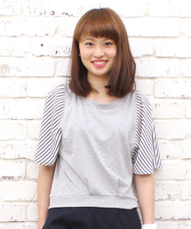 CIAOPANIC | 【Ciaopanic】テジン×T/R天竺袖ストライプP/O(Tシャツ/カットソー)