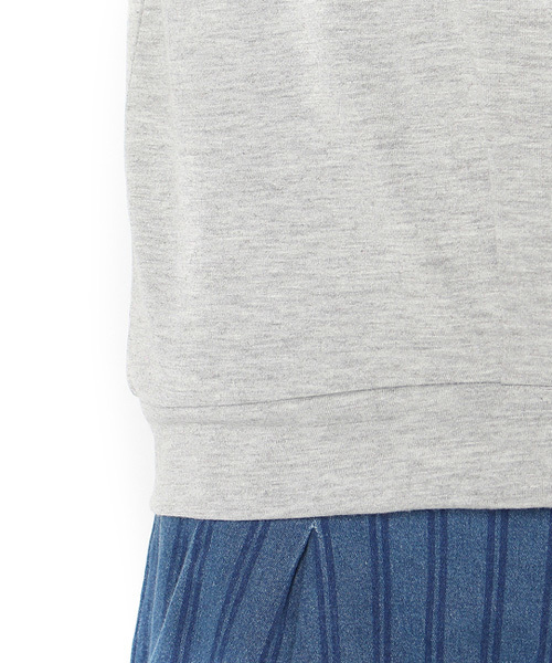 CIAOPANIC（チャオパニック）の「【Ciaopanic】テジン×T/R天竺袖ストライプP/O（Tシャツ/カットソー・レディース・ブラック/グレー/ネイビー/ライトブルー・FREE）」の17枚目の写真