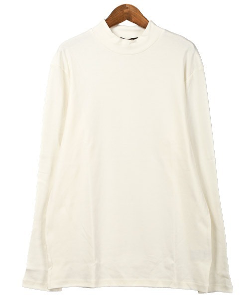 LUXSTYLE(ラグスタイル)の「無地モックネックロンT(Tシャツ/カットソー・メンズ・ブラック/杢グレー/ホワイト・L/XL/M)」の10枚目の写真
