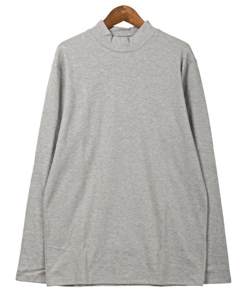 LUXSTYLE(ラグスタイル)の「無地モックネックロンT(Tシャツ/カットソー・メンズ・ブラック/杢グレー/ホワイト・L/XL/M)」の11枚目の写真