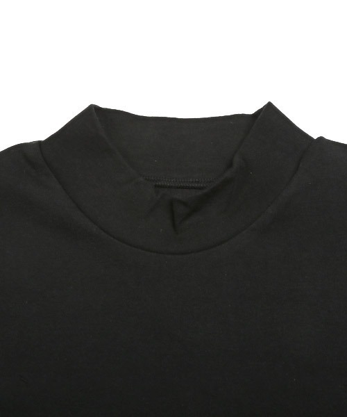 LUXSTYLE(ラグスタイル)の「無地モックネックロンT(Tシャツ/カットソー・メンズ・ブラック/杢グレー/ホワイト・L/XL/M)」の14枚目の写真