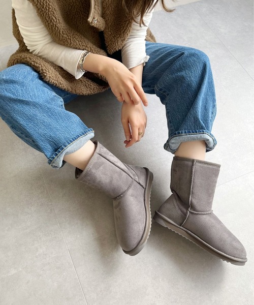 ほかほか もこもこ あったかい ／ムートン ブーツ 25401（ブーツ