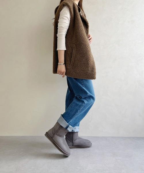 セール】＼ ほかほか もこもこ あったかい ／ムートン ブーツ 25401