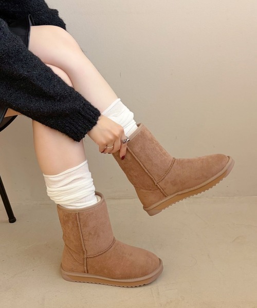 セール】＼ ほかほか もこもこ あったかい ／ムートン ブーツ 25401