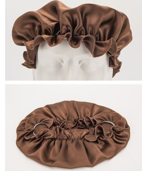 Coo+i（クーイ）の「シルクナイトキャップ（その他ルームウェア・レディース・ブラック/ネイビー/ラベンダー/ブルー/イエロー/パープル/ゴールド/ベージュ/ブラウン/ピンク/ホワイト・M/L）」の16枚目の写真