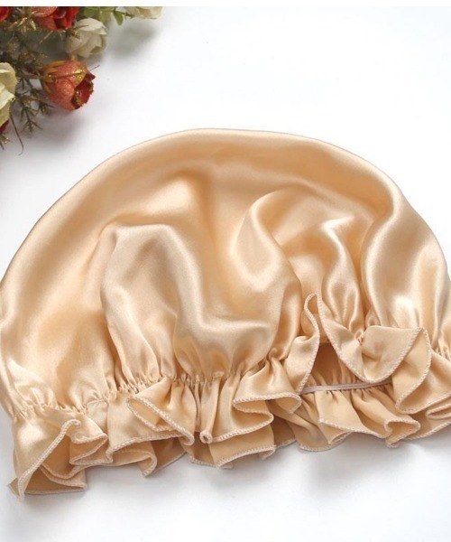 Coo+i（クーイ）の「シルクナイトキャップ（その他ルームウェア・レディース・ブラック/ネイビー/ラベンダー/ブルー/イエロー/パープル/ゴールド/ベージュ/ブラウン/ピンク/ホワイト・M/L）」の12枚目の写真