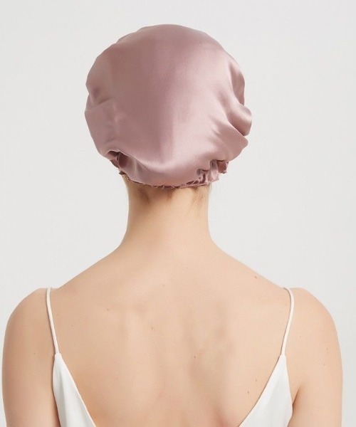 Coo+i（クーイ）の「シルクナイトキャップ（その他ルームウェア・レディース・ブラック/ネイビー/ラベンダー/ブルー/イエロー/パープル/ゴールド/ベージュ/ブラウン/ピンク/ホワイト・M/L）」の18枚目の写真