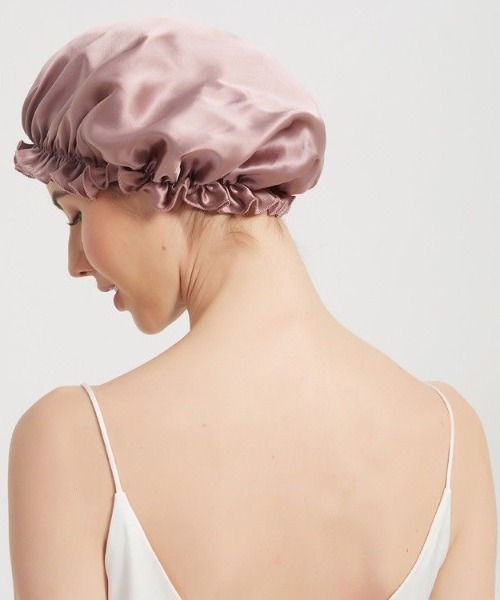 Coo+i（クーイ）の「シルクナイトキャップ（その他ルームウェア・レディース・ブラック/ネイビー/ラベンダー/ブルー/イエロー/パープル/ゴールド/ベージュ/ブラウン/ピンク/ホワイト・M/L）」の19枚目の写真