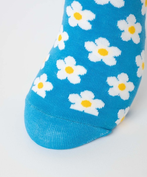 WEGO（ウィゴー）の「WEGO/総柄フラワーソックス（ソックス/靴下・レディース・ホワイト/グリーン/ピンク/オレンジ/ブルー・FREE）」の17枚目の写真