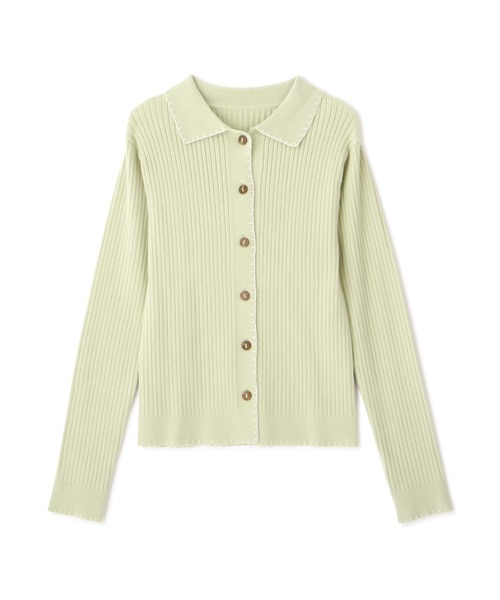 N.（N. Natural Beauty Basic）（エヌエヌナチュラルビューティーベーシック）の「◆ステッチ刺繍襟付カーディガン（カーディガン/ボレロ・レディース・ネイビー/ライトグリーン/クリーム・MEDIUM）」の10枚目の写真