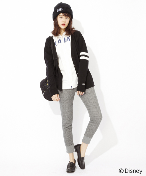 X-girl(エックスガール)の「HEATHER SWEAT PANTS(その他パンツ・レディース・アッシュ/チャコールグレー・1/2)」の1枚目の写真