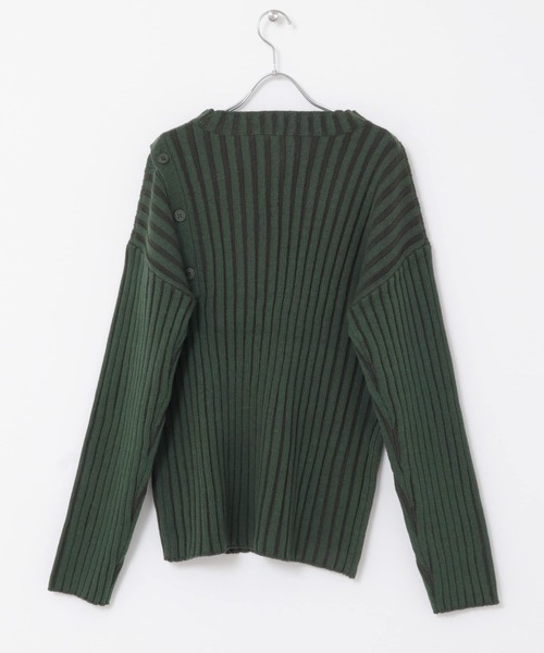 KBF(ケイビーエフ)の「アシメオープンデザインリブニット(ニット/セーター・レディース・ネイビー/グリーン/ベージュ系その他・ONE)」の17枚目の写真
