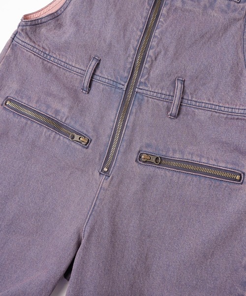 X-girl（エックスガール）の「OVERDYED OVERALLS（サロペット/オーバーオール・レディース・ブラウン/パープル・S/M）」の10枚目の写真