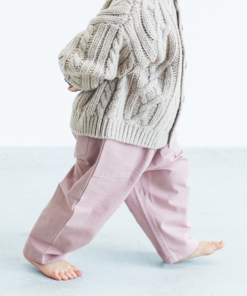 ooju(オージュ)の「【ooju】イージーワイドパンツ(カーゴパンツ・キッズ・カーキ/チャコールグレー/ピンク・2/3/4)」の3枚目の写真