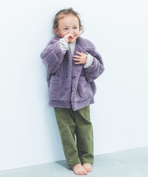 ooju(オージュ)の「【ooju】イージーワイドパンツ(カーゴパンツ・キッズ・カーキ/チャコールグレー/ピンク・2/3/4)」の7枚目の写真