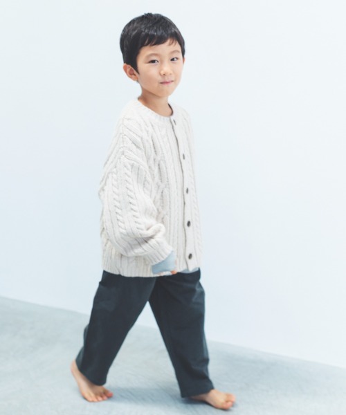 ooju(オージュ)の「【ooju】イージーワイドパンツ(カーゴパンツ・キッズ・カーキ/チャコールグレー/ピンク・2/3/4)」の8枚目の写真