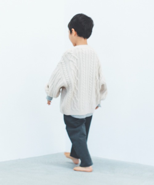 ooju(オージュ)の「【ooju】イージーワイドパンツ(カーゴパンツ・キッズ・カーキ/チャコールグレー/ピンク・2/3/4)」の9枚目の写真