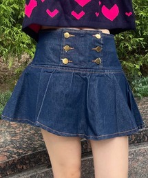 Kanojo（カノジョ）の「ﾀﾞﾌﾞﾙﾎﾞﾀﾝﾃﾞﾆﾑｽｶｰﾄ（デニムスカート・キッズ）」