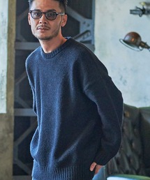 『CavariA/キャバリア』モヘアタッチBIGクルーネックニット
