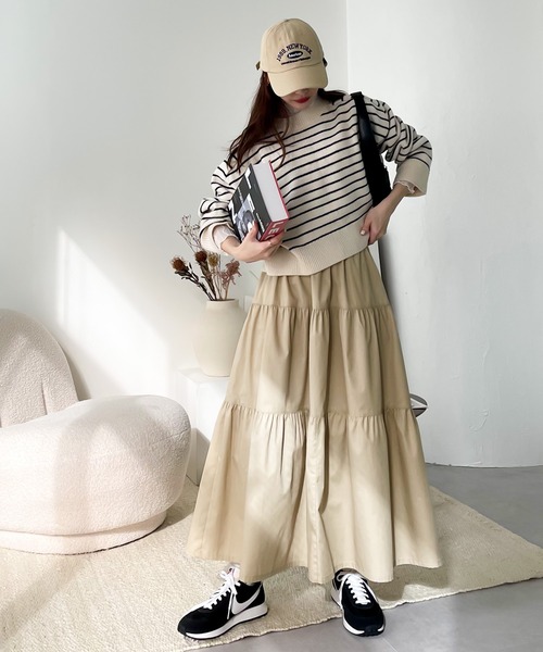 《JaVaジャバコラボ》着映え力抜群。2wayティアードサロペットワンピース（スカート部取り外し可）