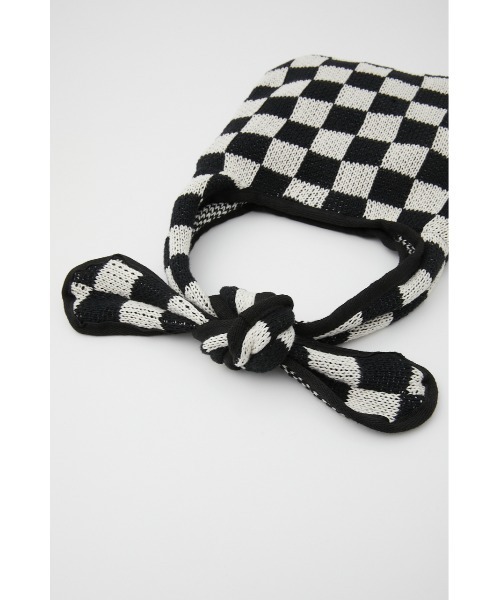 SLY(スライ)の「LIMITED ITEM CHECKER KNIT BAG チェッカー ニットバッグ(ハンドバッグ・レディース・ブラック・FREE)」の3枚目の写真
