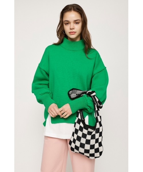 SLY(スライ)の「LIMITED ITEM CHECKER KNIT BAG チェッカー ニットバッグ(ハンドバッグ・レディース・ブラック・FREE)」の8枚目の写真
