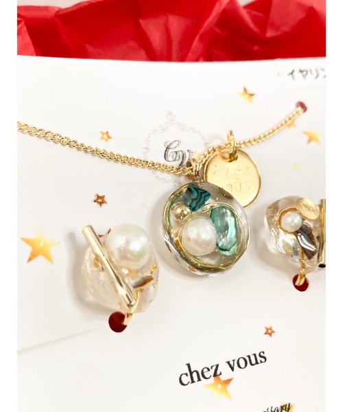 tone(トーン)の「【chez vous】Jewelry ice イヤリング ネックレスセット(MA)(イヤリング・レディース・グリーン系その他・FREE)」の2枚目の写真