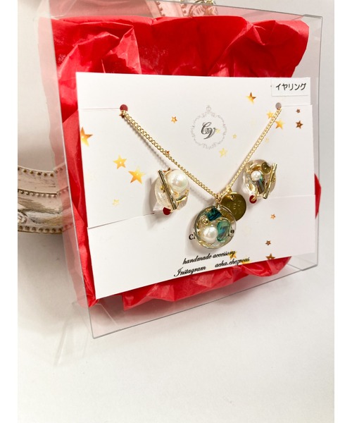 tone(トーン)の「【chez vous】Jewelry ice イヤリング ネックレスセット(MA)(イヤリング・レディース・グリーン系その他・FREE)」の5枚目の写真