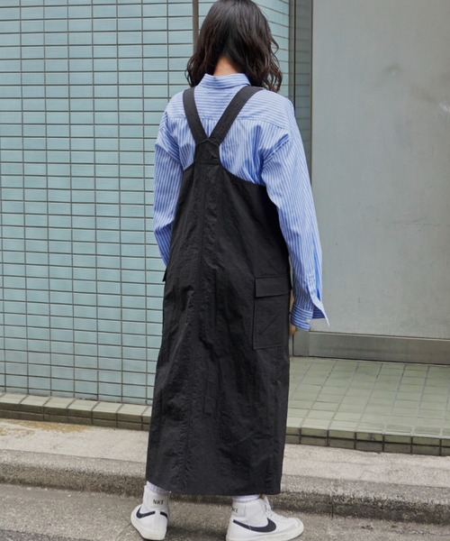 Auntie Rosa Holiday（アンティローザホリデー）の「ナイロンフィッシングジャンスカ（ジャンパースカート・レディース・ブラック/ベージュ・FREE）」の22枚目の写真