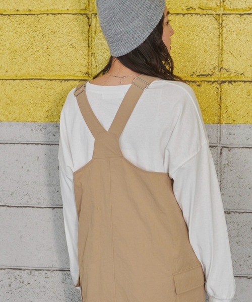 Auntie Rosa Holiday（アンティローザホリデー）の「ナイロンフィッシングジャンスカ（ジャンパースカート・レディース・ブラック/ベージュ・FREE）」の11枚目の写真