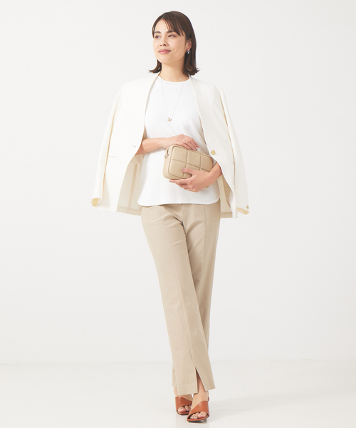 ADD CULUMN（アドカラム）の「【ADD CULUMN】スクエアショルダーバッグ（ショルダーバッグ・レディース・ベージュ/ホワイト・フリー）」の4枚目の写真