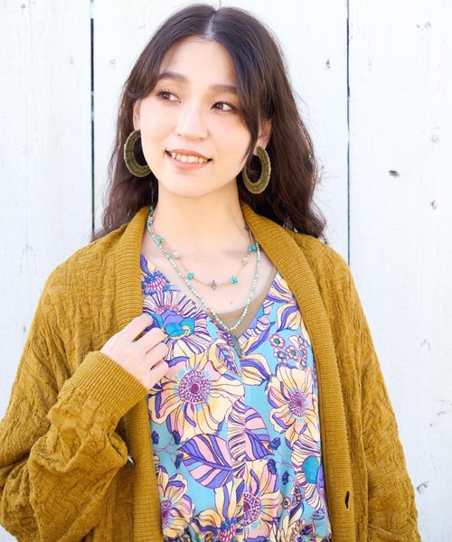 チャイハネ（チャイハネ）の「【チャイハネ】ターコリーネックレス（ネックレス・レディース・シルバー/ゴールド・FREE）」の3枚目の写真