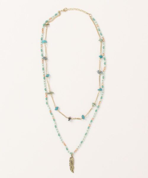 チャイハネ（チャイハネ）の「【チャイハネ】ターコリーネックレス（ネックレス・レディース・シルバー/ゴールド・FREE）」の4枚目の写真