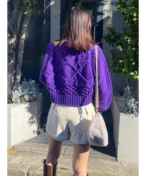 EVRIS（エヴリス）の「フェイクレザーサイドポケットショートパンツ（その他パンツ・レディース・グリーン/ブラック/ホワイト・MEDIUM/SMALL）」の5枚目の写真