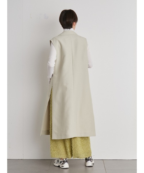 emmi(エミ)の「【emmi atelier】テーラーカラーロングジレ(ベスト・レディース・オリーブ/ブラック・FREE)」の12枚目の写真