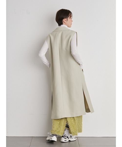 emmi(エミ)の「【emmi atelier】テーラーカラーロングジレ(ベスト・レディース・オリーブ/ブラック・FREE)」の15枚目の写真