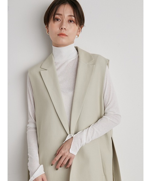 emmi（エミ）の「【emmi atelier】テーラーカラーロングジレ