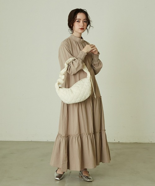 paravion(パラビオン)の「【トレンドのドロストデザイン】【長さの調整可能】ソフトキルトショルダーバッグ(ショルダーバッグ・レディース・ベージュ/アイボリー/ブラック・FREE)」の8枚目の写真