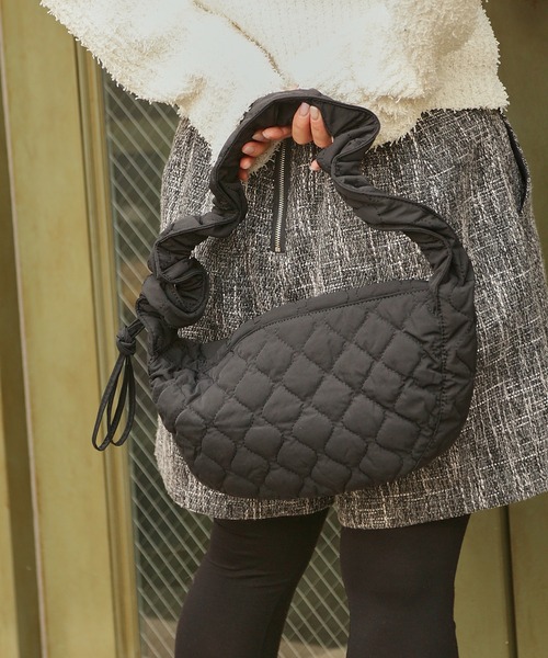 paravion(パラビオン)の「【トレンドのドロストデザイン】【長さの調整可能】ソフトキルトショルダーバッグ(ショルダーバッグ・レディース・ベージュ/アイボリー/ブラック・FREE)」の22枚目の写真