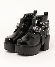 「YOSUKE/ヨースケ」厚底ベルティッドショートブーツ