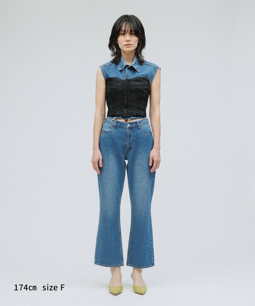 M TO R（ムウトアール）の「［TOPS］WESTERN MOOD DENIM BUSTIER TOPS（チューブトップ・レディース・ブラック/ブルー系その他4・FREE）」の4枚目の写真