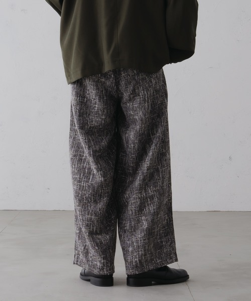 セール】ワイドストレートツイードスラックス（スラックス）｜epnok
