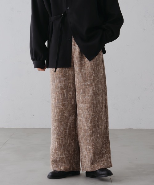 epnok(エプノック)の「ワイドストレートツイードスラックス(スラックス・メンズ・ベージュ/ブラウン/ブラック・SMALL/MEDIUM/LARGE)」の13枚目の写真